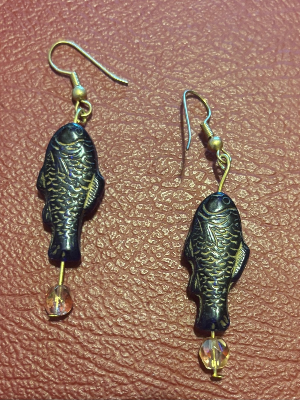 ✨Midnight Blue Fish-Shaped Dangle Earrings